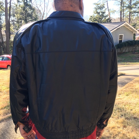 COUGAR INTERNATIONAL Leather Bomber Jacket - Picture 3 of 7